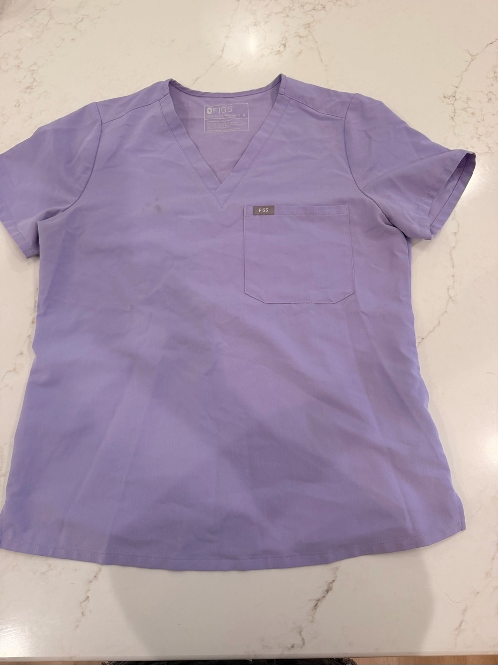 FIGS Catarina One-Pocket Scrub Top Lavender Purple Size M FW1000